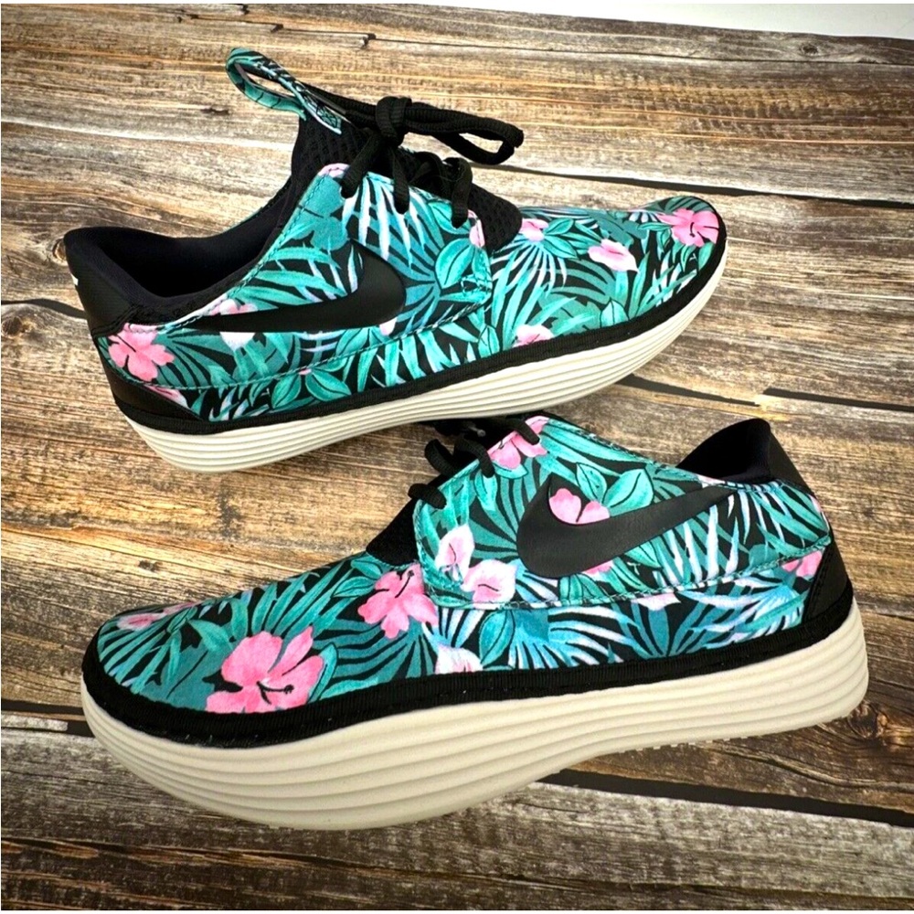 Nike Solarsoft Moccasin SP Floral Pack Sneakers 622269-090 Hawaiian